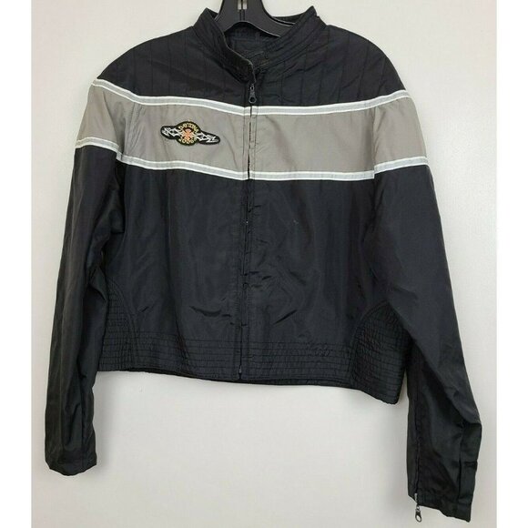Vintage Biker Design Collection Womens Black Daytona 2006 Moto Jacket Large - Picture 1 of 8